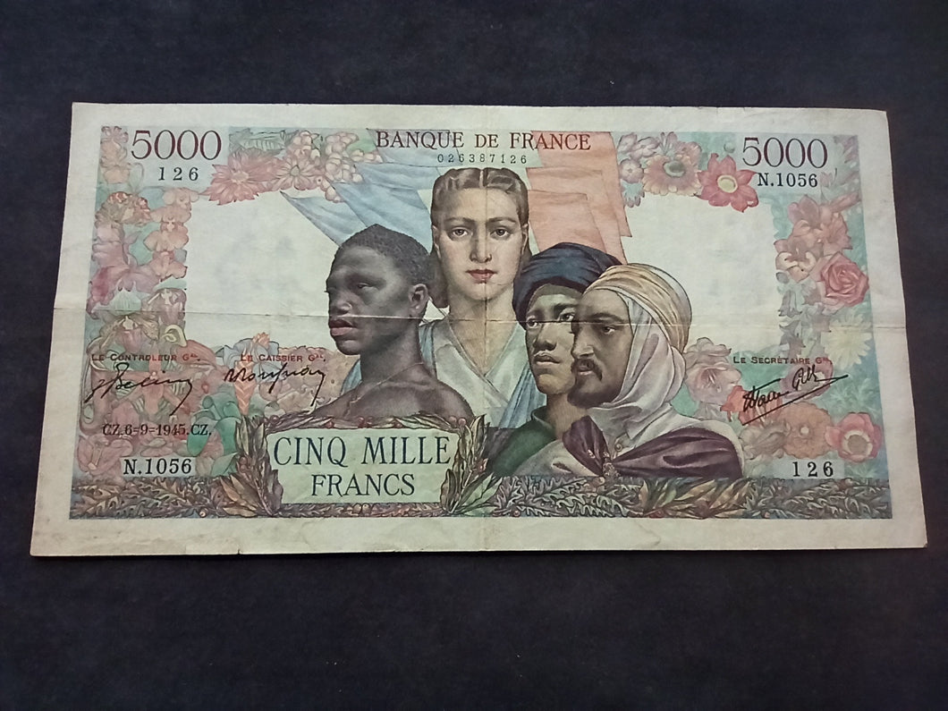 5000 Francs Empire (6-9-1945) (Ref 2472)