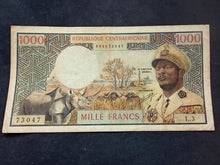 Charger l&#39;image dans la galerie, Centrafrique : 1000 Francs 1974 Centrafricaine (Ref 2519)
