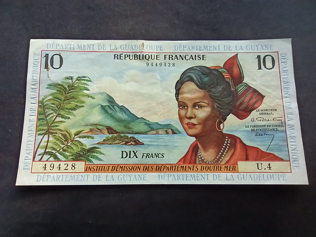 Antilles : 10 Francs 1964 Guyane, Martinique (Ref 2507)
