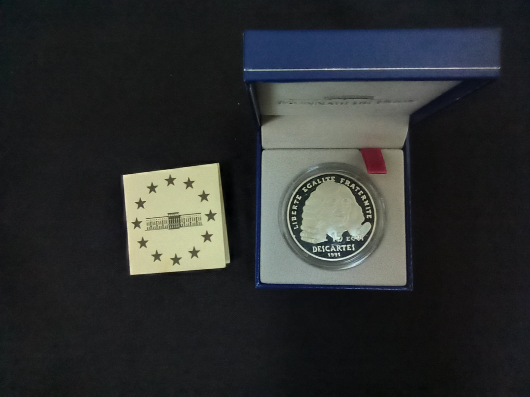 Coffret 100 Francs Descartes 1991 Argent BE