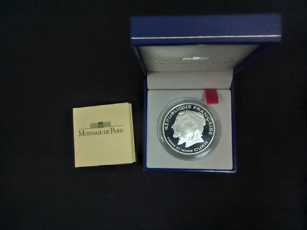 Coffret 100 Francs Pierre & Marie Curie 1997 Argent BE