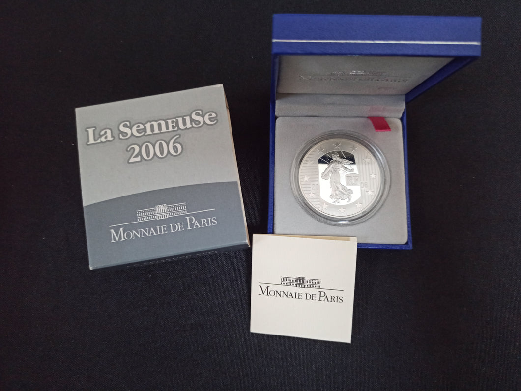 Coffret 1 Euro 1/2 La Semeuse / Abolition de la peine de Mort 2006 Argent BE