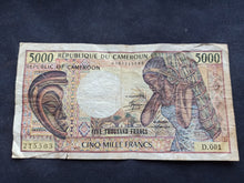 Charger l&#39;image dans la galerie, Cameroun : 5000 Francs 1984 - 92 (Ref 2560)
