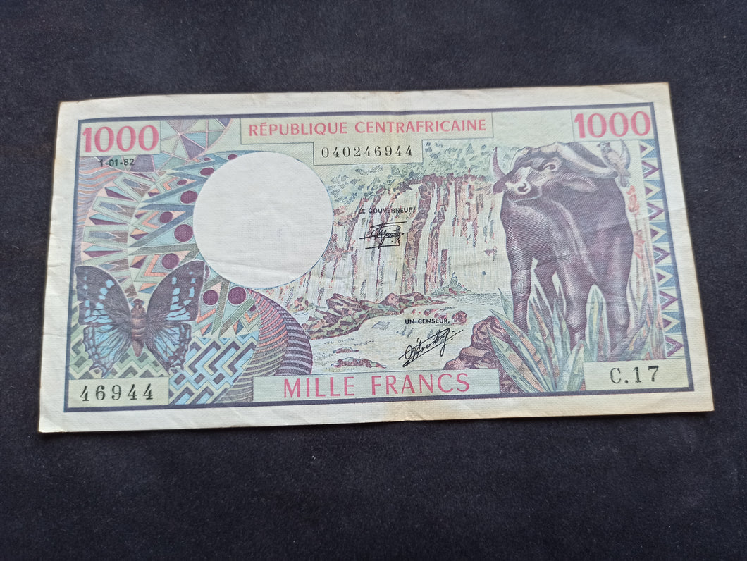 Centrafrique : 1000 Francs 1982 (Ref 2572)
