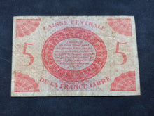 Charger l&#39;image dans la galerie, Afrique Equatoriale : 5 Francs 1941 France Libre (Rf 2584)
