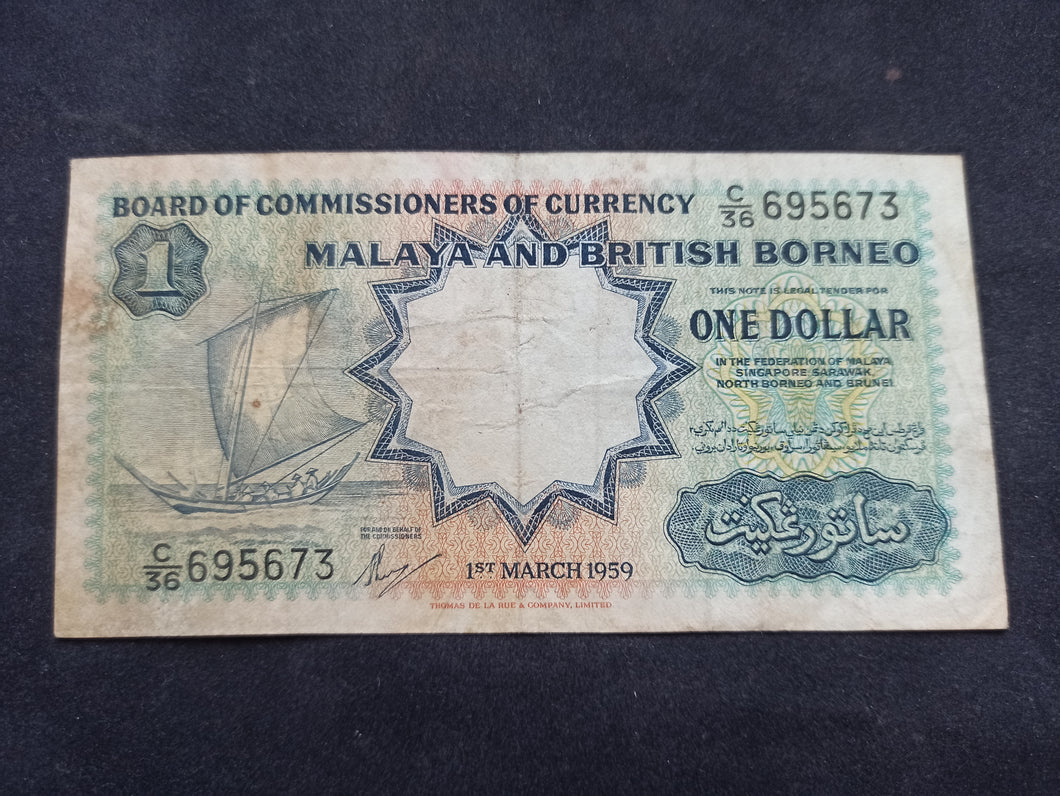 Malaya : One Dollar 1959 (Ref 2632)