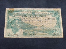 Charger l&#39;image dans la galerie, Congo Belge : 20 Francs 1957 (Ref 2608)
