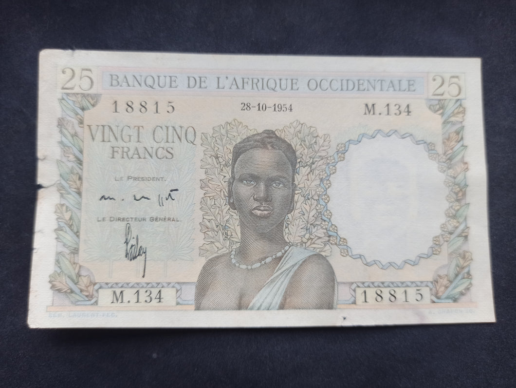 Afrique Occidentale : 25 Francs 1954 (Ref 2645)