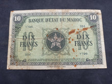Charger l&#39;image dans la galerie, Maroc : 10 Francs (1-3-1944) (Ref 2660)
