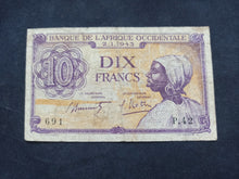 Charger l&#39;image dans la galerie, Afrique Occidentale : 10 Francs 1943 (Ref 2668)
