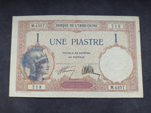 Charger l&#39;image dans la galerie, Indochine : Une Piastre 1921 (1927-31) Sign 7 (Ref 2696)
