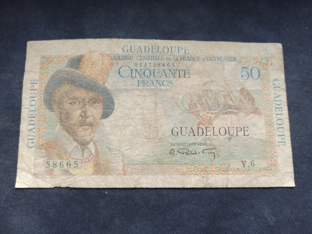 Guadeloupe : 50 Francs 1947 Belain d'esnambuc (Ref 2698)