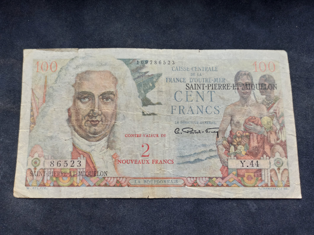 Saint Pierre & Miquelon : 2 NF Sur 100 Francs (Ref 2699)