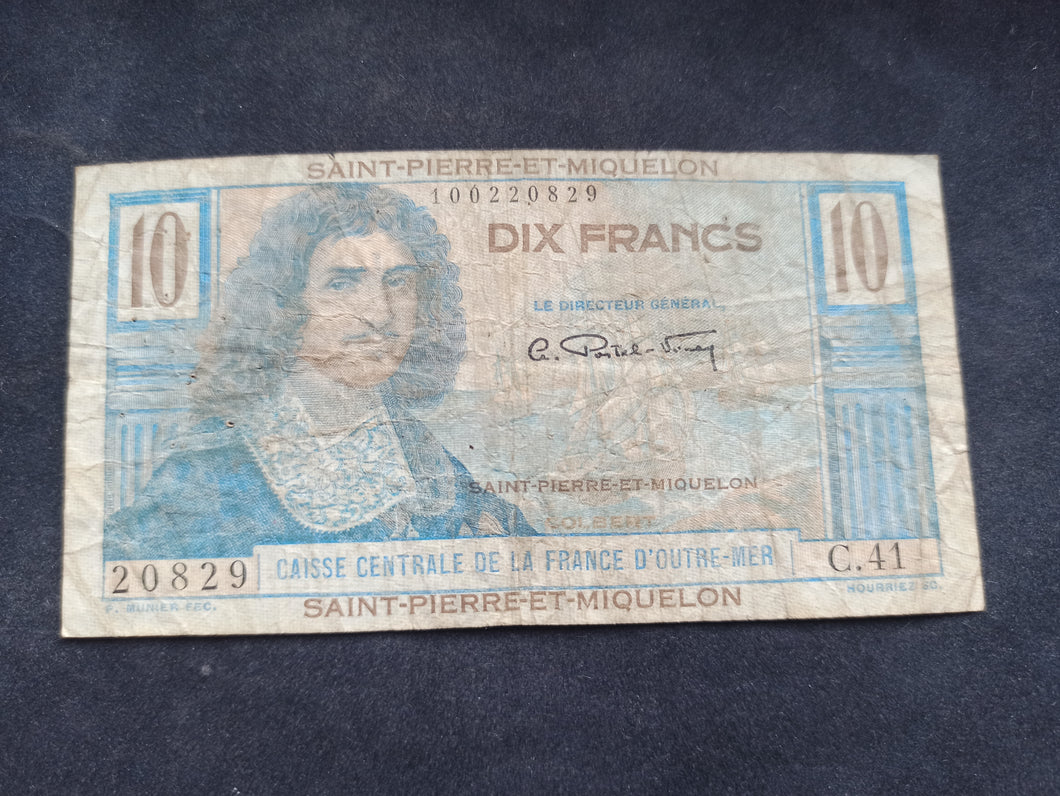 Saint Pierre & Miquelon : 10 Francs 1947 Colbert(Ref 2700)