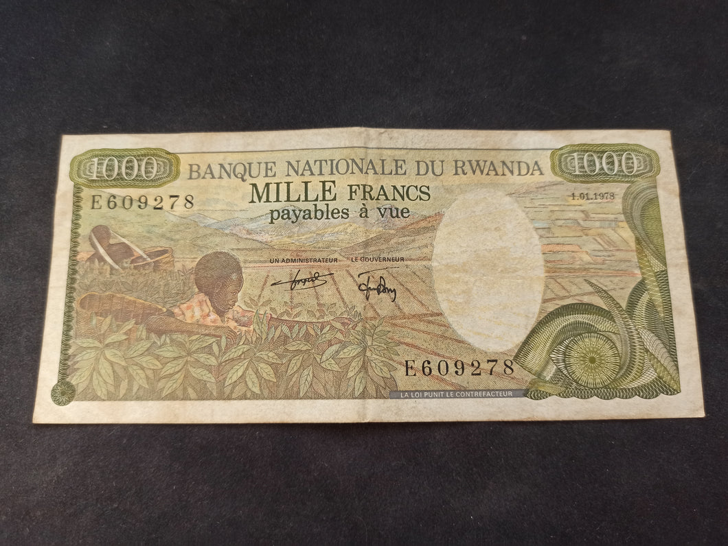 Rwanda : 1000 Francs 1978 (Ref 2633)