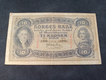 Charger l&#39;image dans la galerie, Norvège : 10 Kroner 1943 (Ref 2655)
