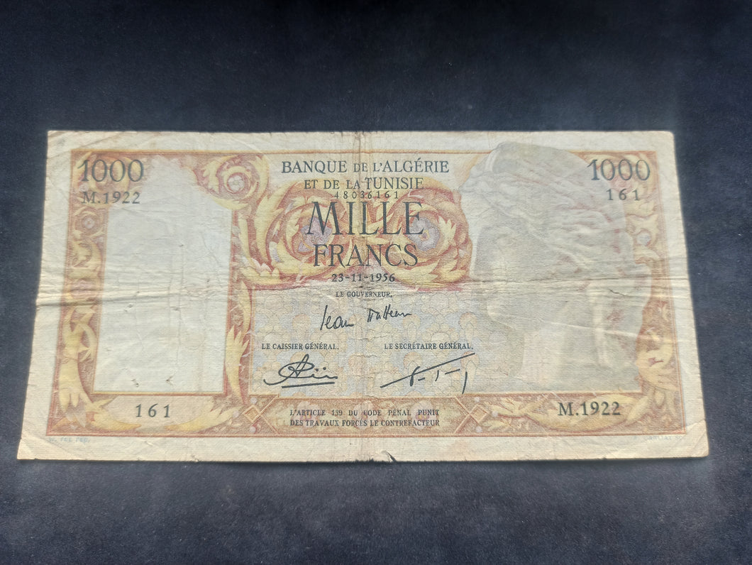 Algérie : 1000 Francs (23-11-1956) (Ref 2685)