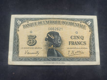 Charger l&#39;image dans la galerie, Afrique Occidentale : 5 Francs 1942 (Ref 2695)
