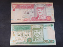 Charger l&#39;image dans la galerie, Jordanie : 1 et 5 Dinar 1997 et 2001 (Ref 2682)
