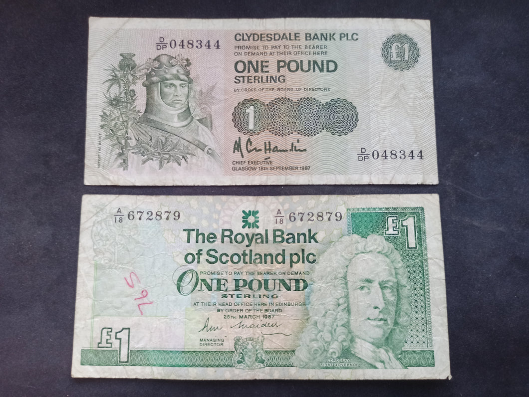Ecosse : 2 X 1 Pound (Ref 2703)