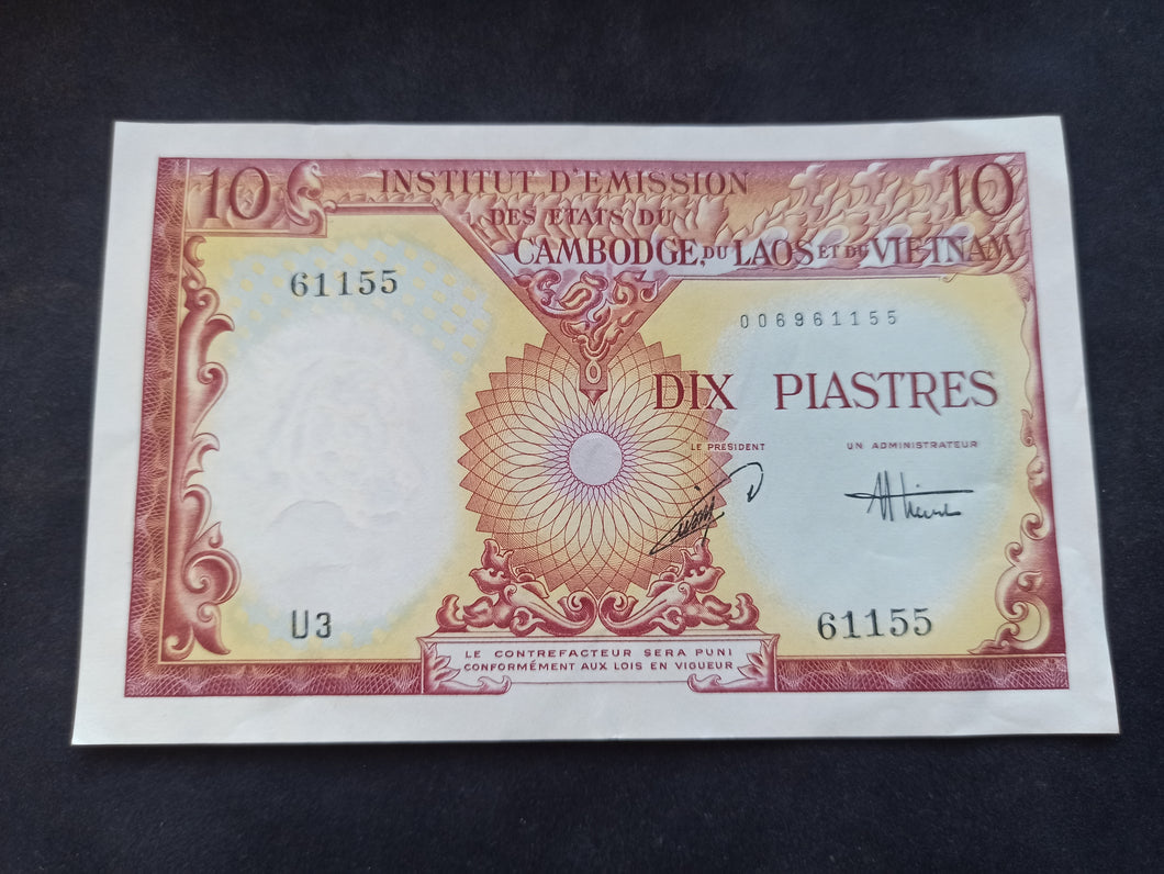 Vietnam : 10 Piastres 1953 (Ref 2727)