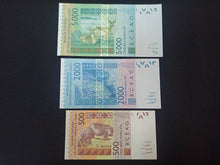 Charger l&#39;image dans la galerie, Burkina Faso : 5000 / 2000 et 500 Francs  NEUF  (Ref 2739)
