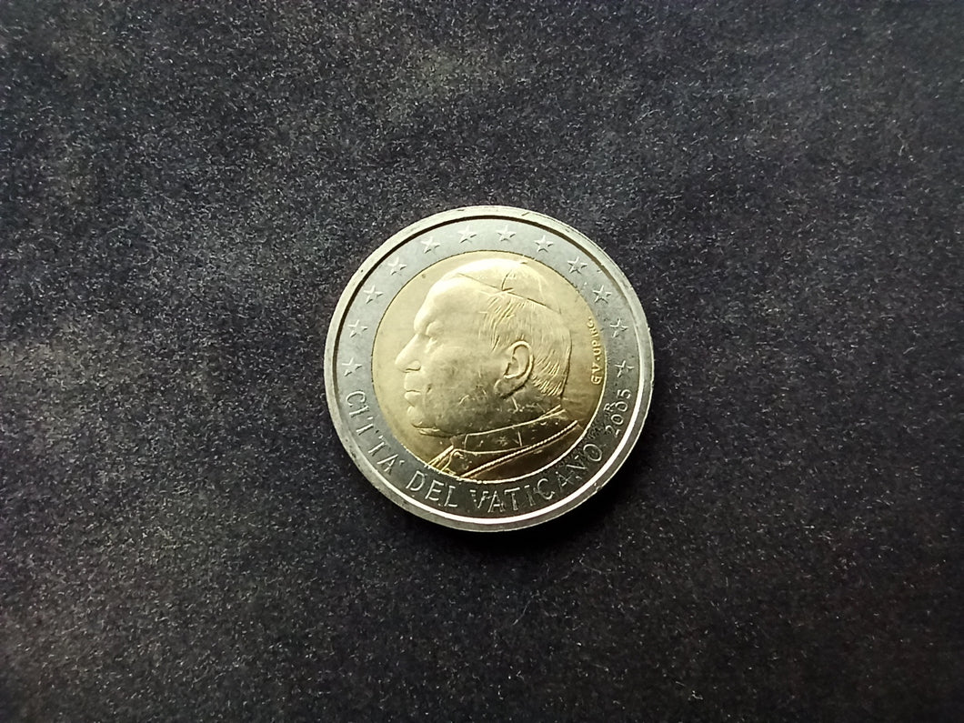 2 Euro Vatican 2005 Jean-Paul II ; Issue du Coffret BU 2005
