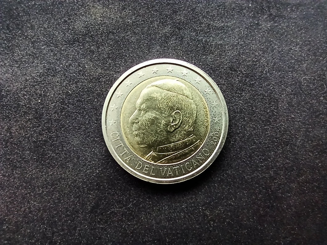 2 Euro Vatican 2004 Jean-Paul II ; Issue du Coffret BU 2004