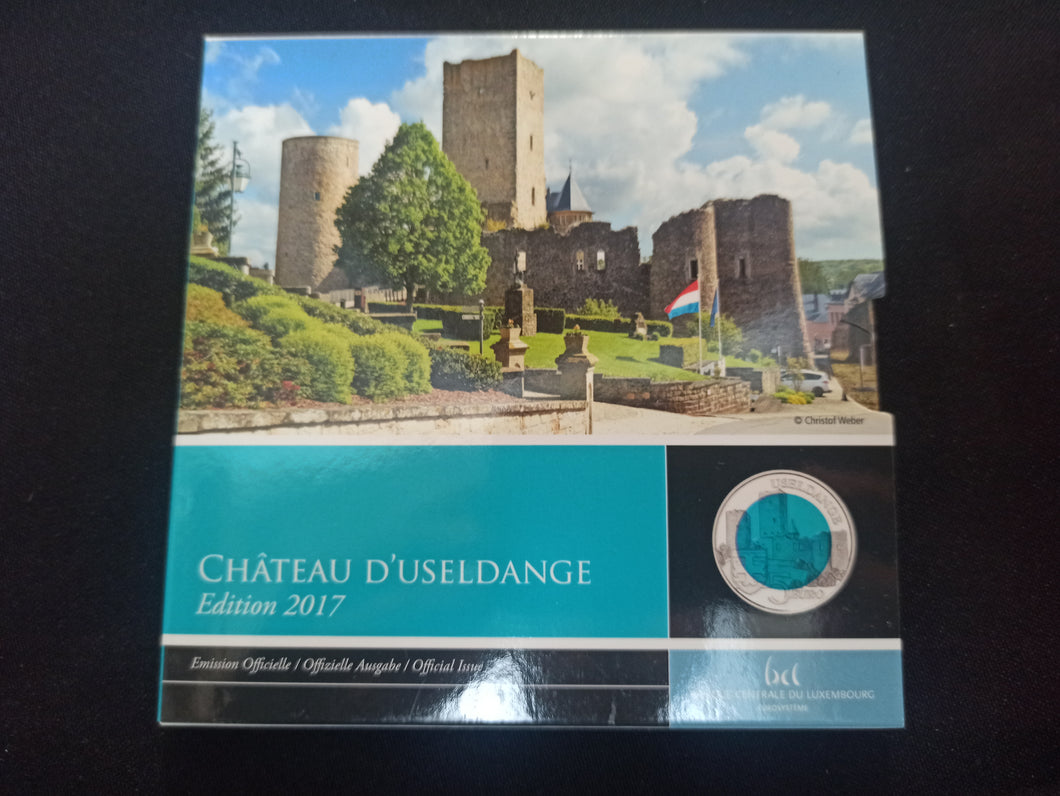 Luxembourg : 5 Euro 2017 Château d'Useldange ; avec pochette