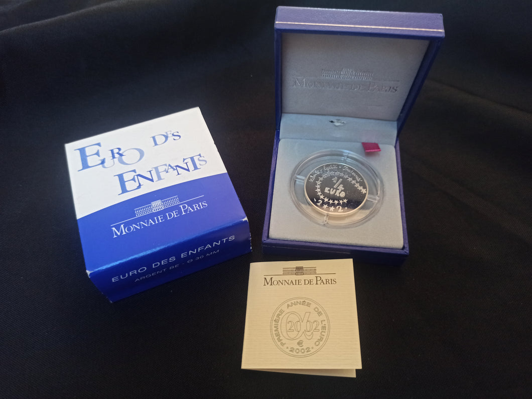France : 1/4 Euro BE Argent 2002 : Euro des Enfants
