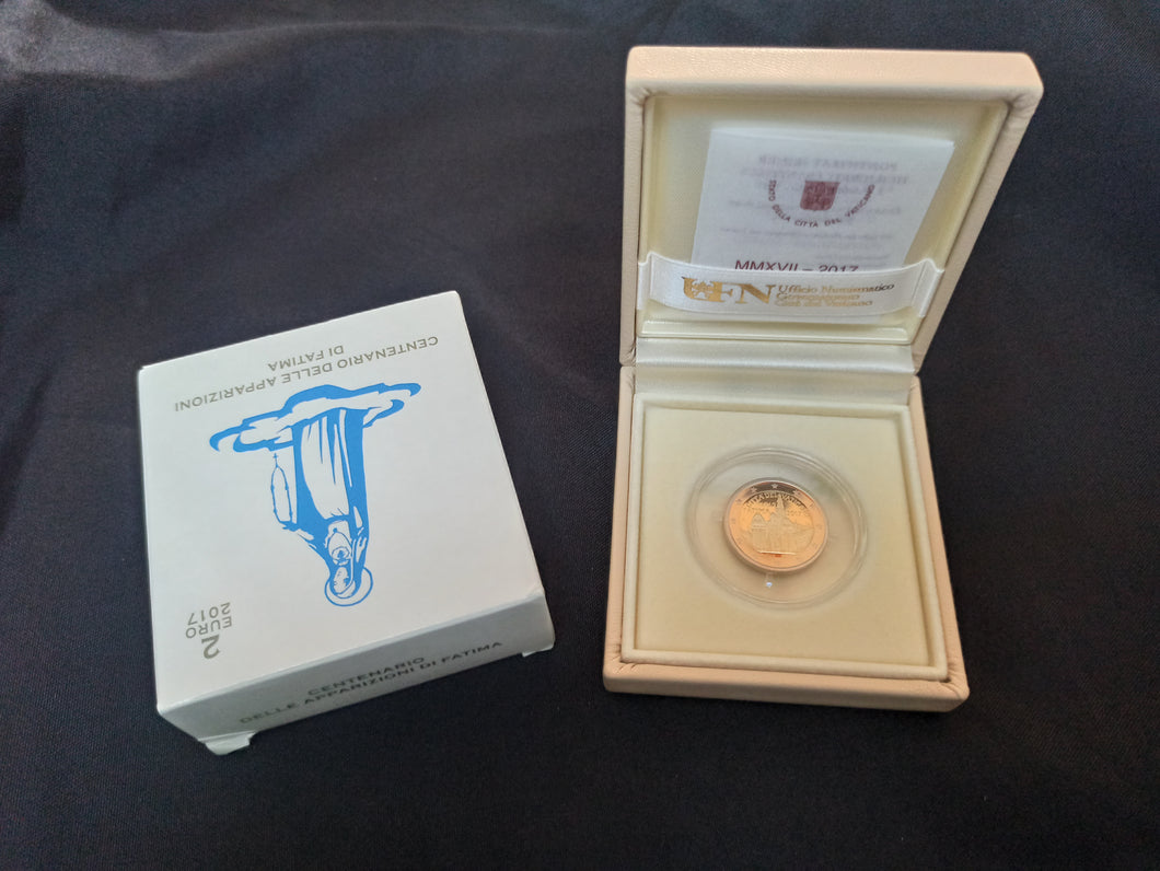 Vatican : 2 Euro BE Argent 2017 : Apparition de Fatima
