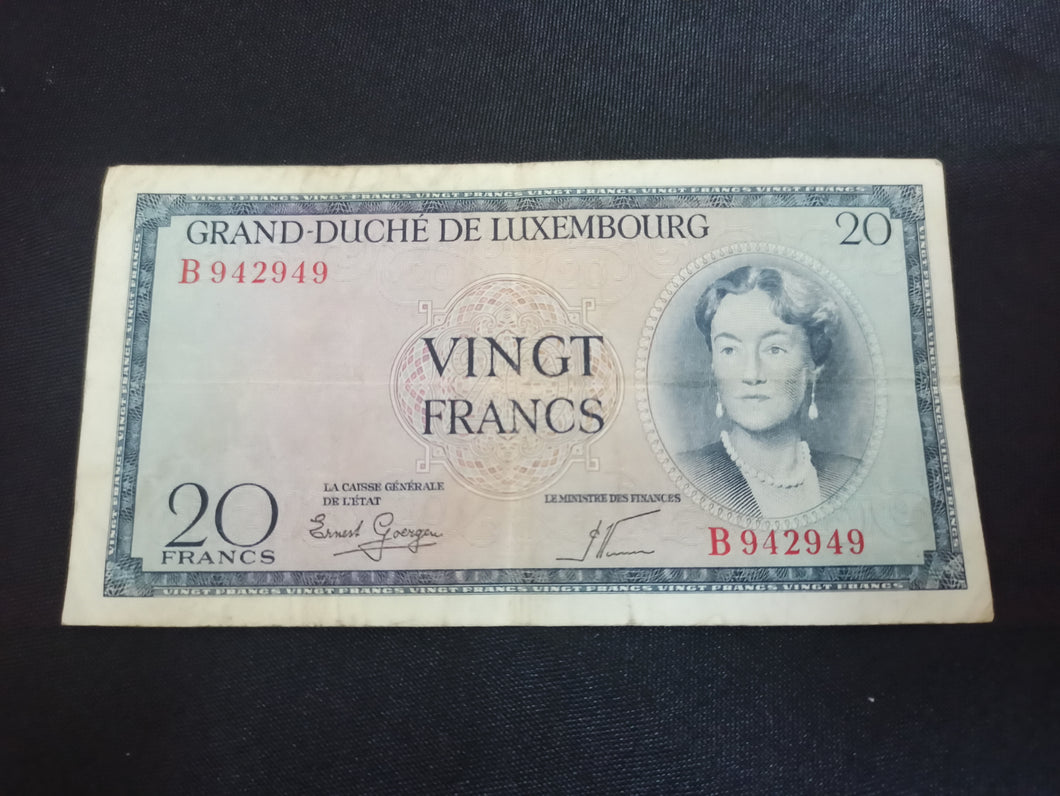Luxembourg : 20 Francs 1955 (Ref 2771)