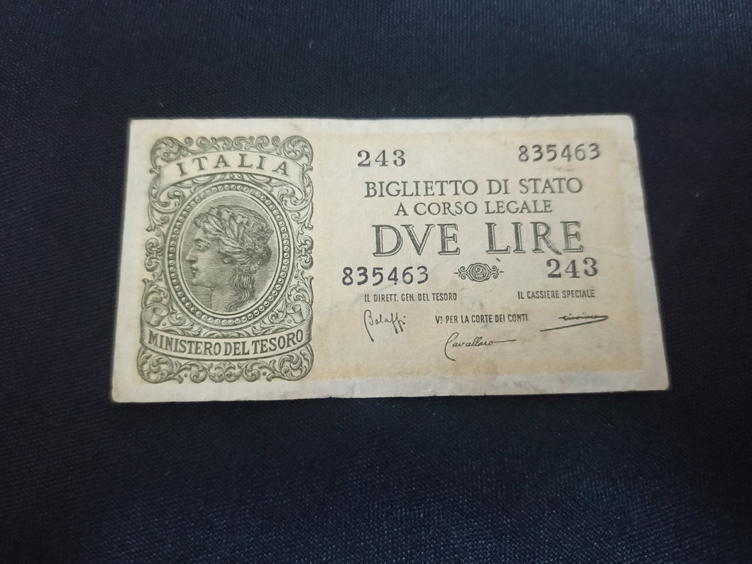 Italie : 2 Lire 1944 (Ref 2772)