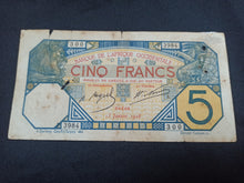 Charger l&#39;image dans la galerie, Afrique Occidentale : 5 Francs 1928 Dakar (Ref 2808)
