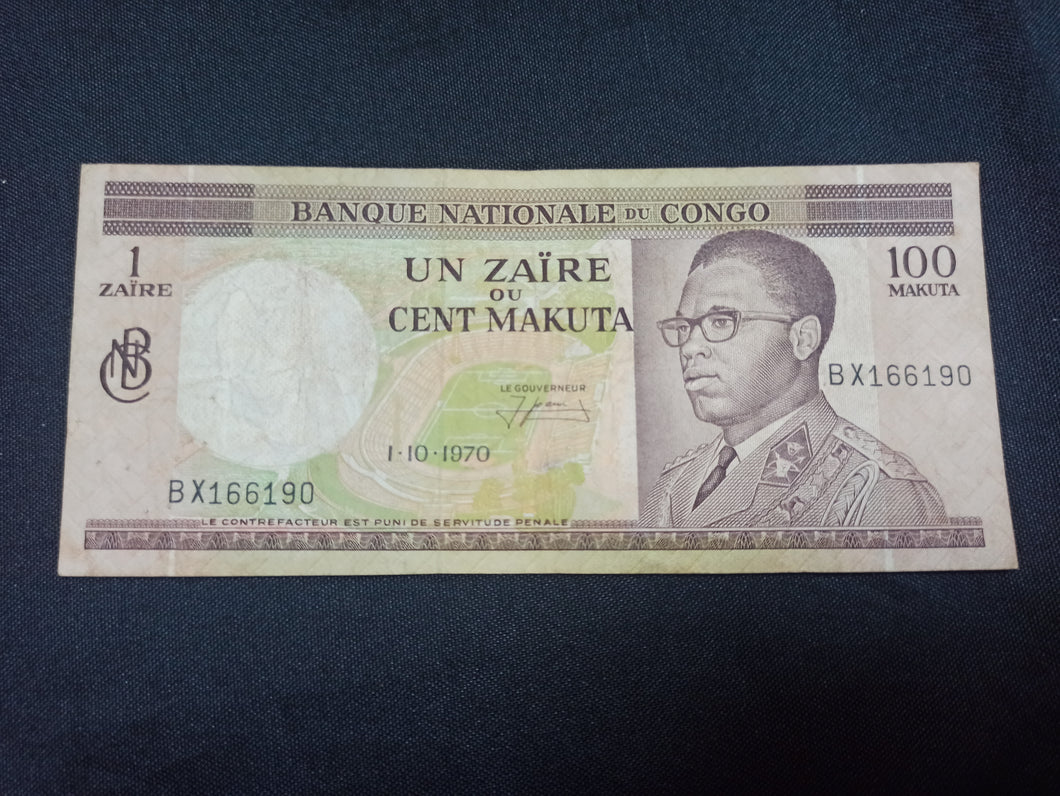 Congo : 100 Makuta 1970 (Ref 2833)