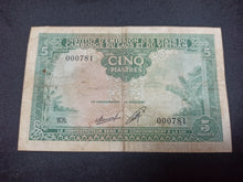 Charger l&#39;image dans la galerie, Indochine : 5 Piastres 1953 Laos (Ref 2821)
