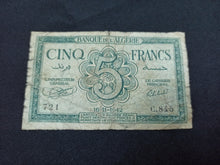 Charger l&#39;image dans la galerie, Algérie : 5 Francs 1942 (Ref 2844)
