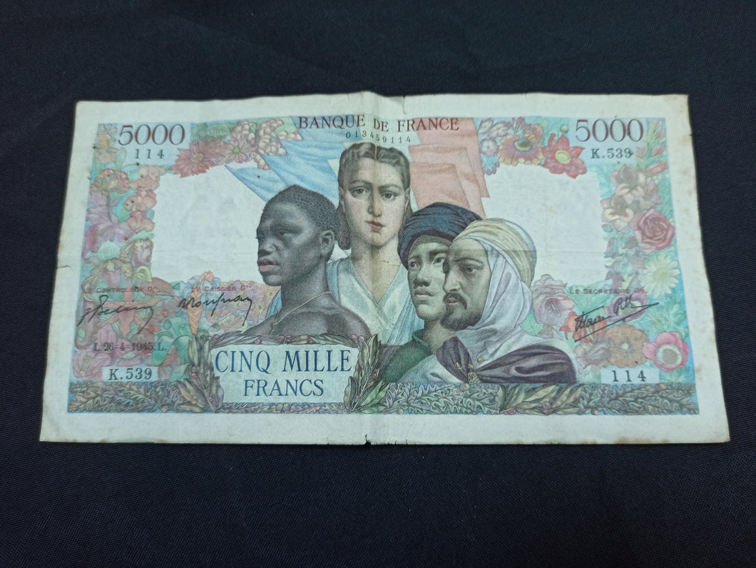 5000 Francs Empire (26-4-1945) (Ref 2847)