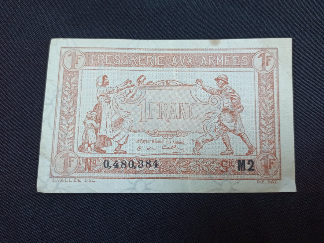 1 Franc 1919 Trésor Aux Armées Série M2 (Ref 2859)