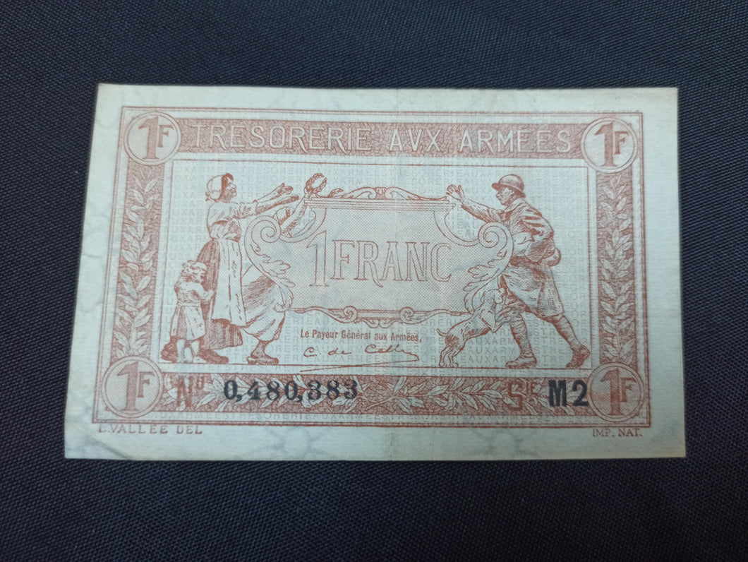 1 Franc 1919 Trésor Aux Armées Série M2 (Ref 2860)