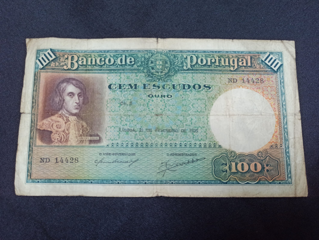 Portugal : 100 Escudos 1935 (Ref 2886)