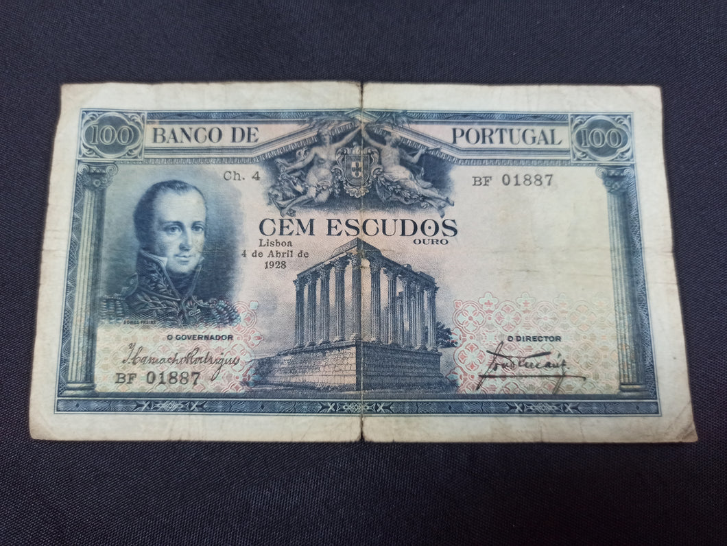 Portugal : 100 escudos 1928 (Ref 2887)