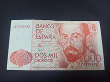 Charger l&#39;image dans la galerie, Espagne : 2000 Pesetas 1980 (Ref 2905)
