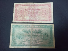 Charger l&#39;image dans la galerie, Belgique : 5 &amp; 10 Francs 1943 (Ref 2909)
