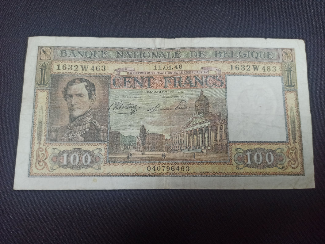 Belgique : 100 Francs 1946 (Ref 2914)