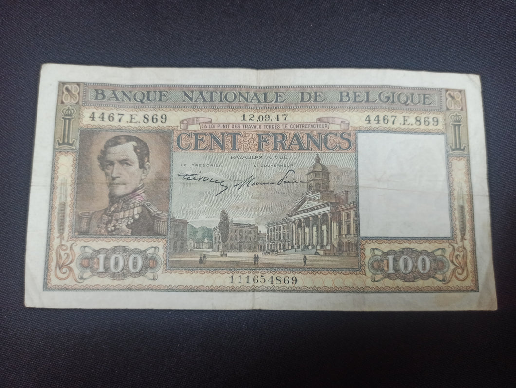 Belgique : 100 Francs 1947 (Ref 2915)