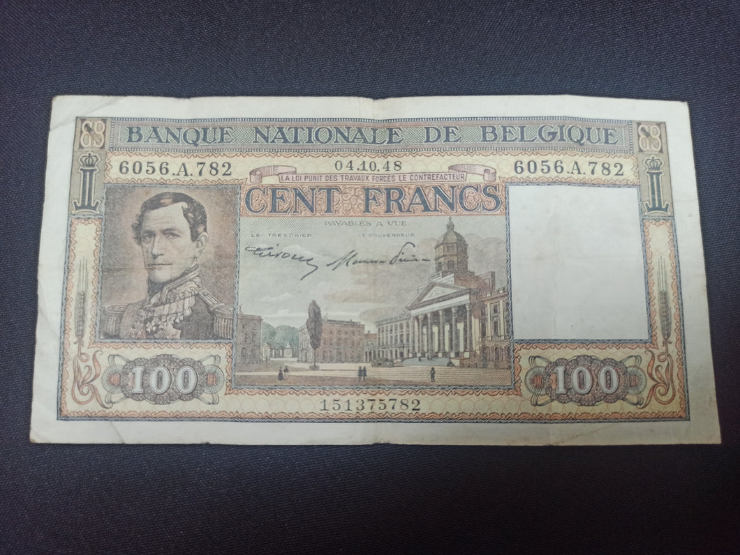 Belgique : 100 Francs 1948 (Ref 2916)