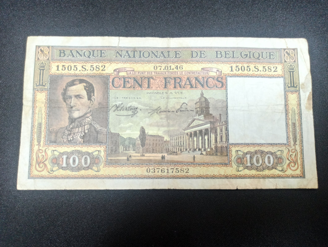 Belgique : 100 Francs 1946 (Ref 2919)