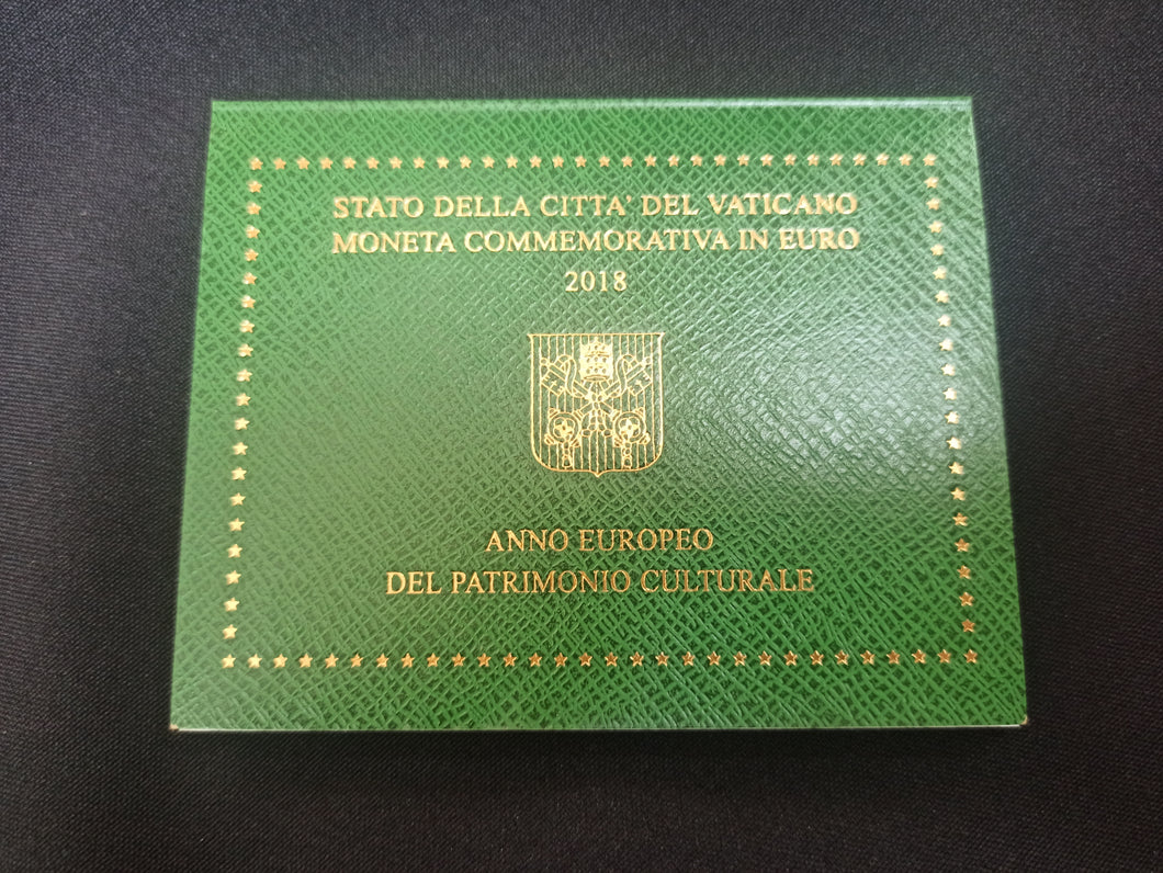 2 Euro Commémorative Vatican 2018 : Année Patrimoine Culturel
