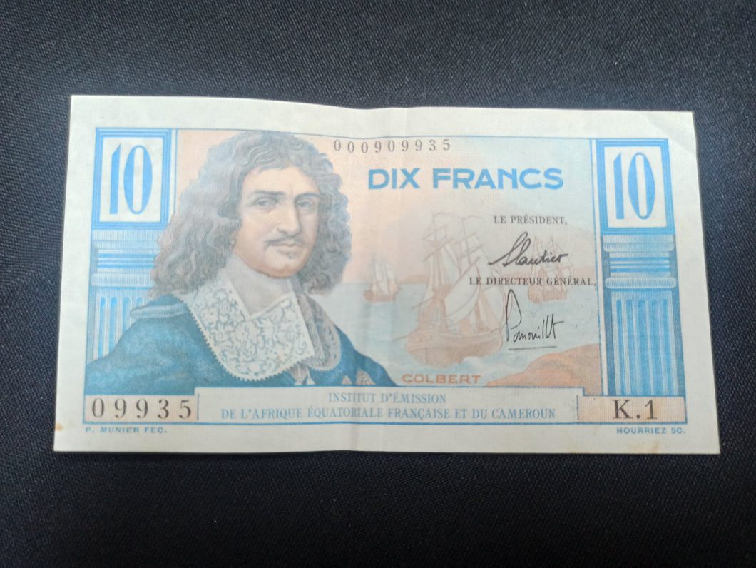 Cameroun : 10 Francs 1947 Colbert (Ref 2944)
